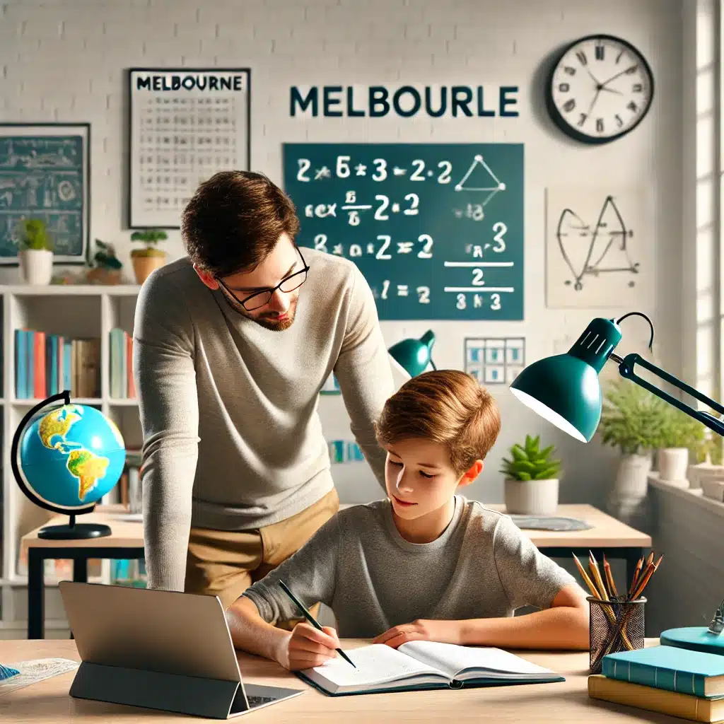 A_bright_modern_classroom_in_Melbourne_with_a_private_tutor_and_a_student_working_one-on-one_at_a_desk._The_tutor_is_guiding_the_student_through_a_ma