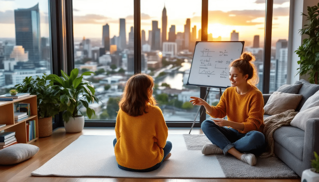 A student engaged in one on one tutoring in Melbourne.